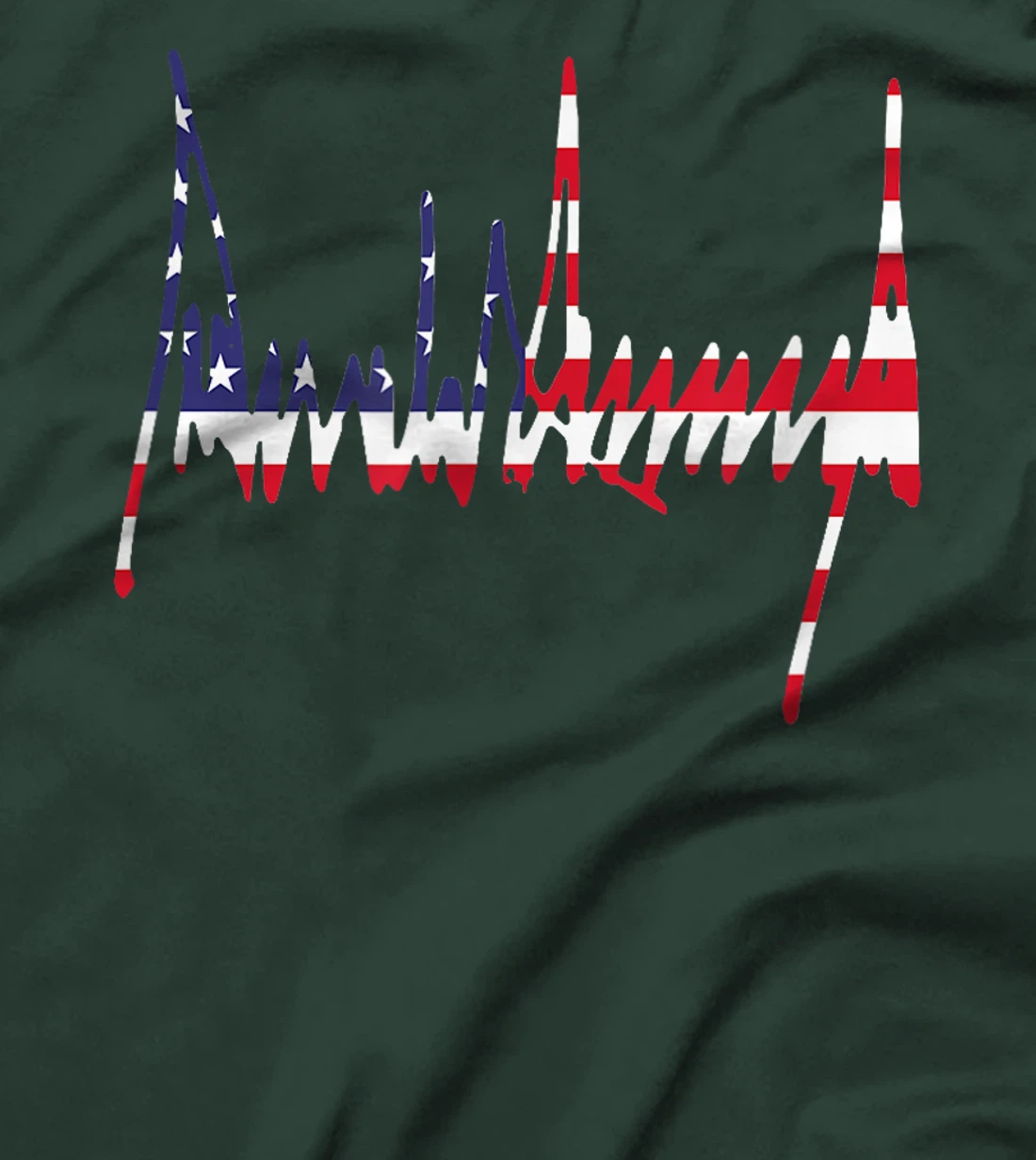 Trump Signature USA Flag Color 4th of July 2024 MAGA 45 47 T-Shirt