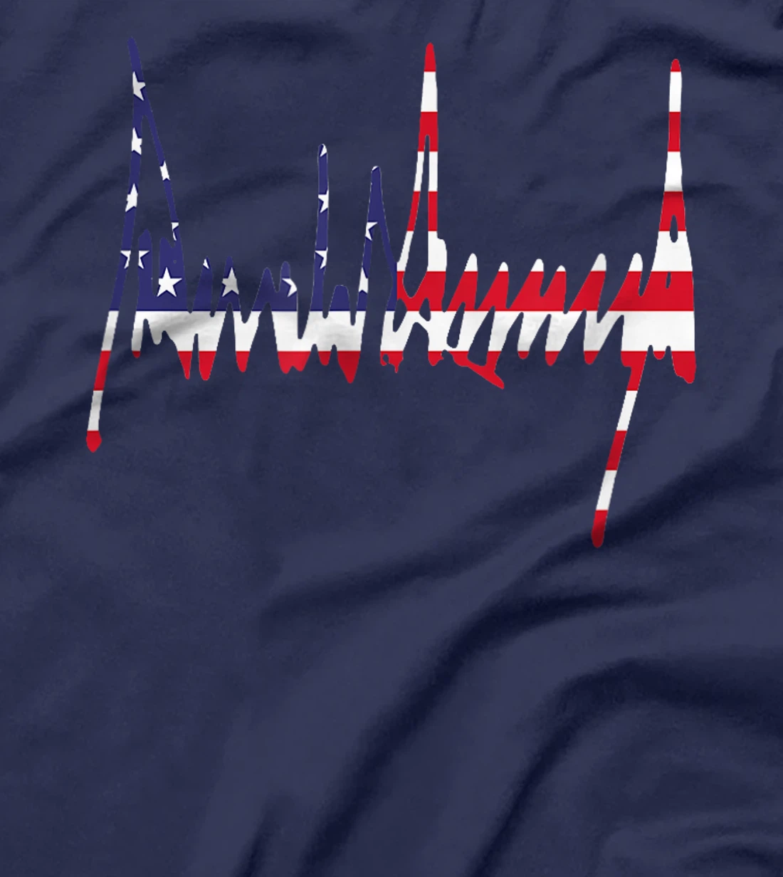 Trump Signature USA Flag Color 4th of July 2024 MAGA 45 47 T-Shirt