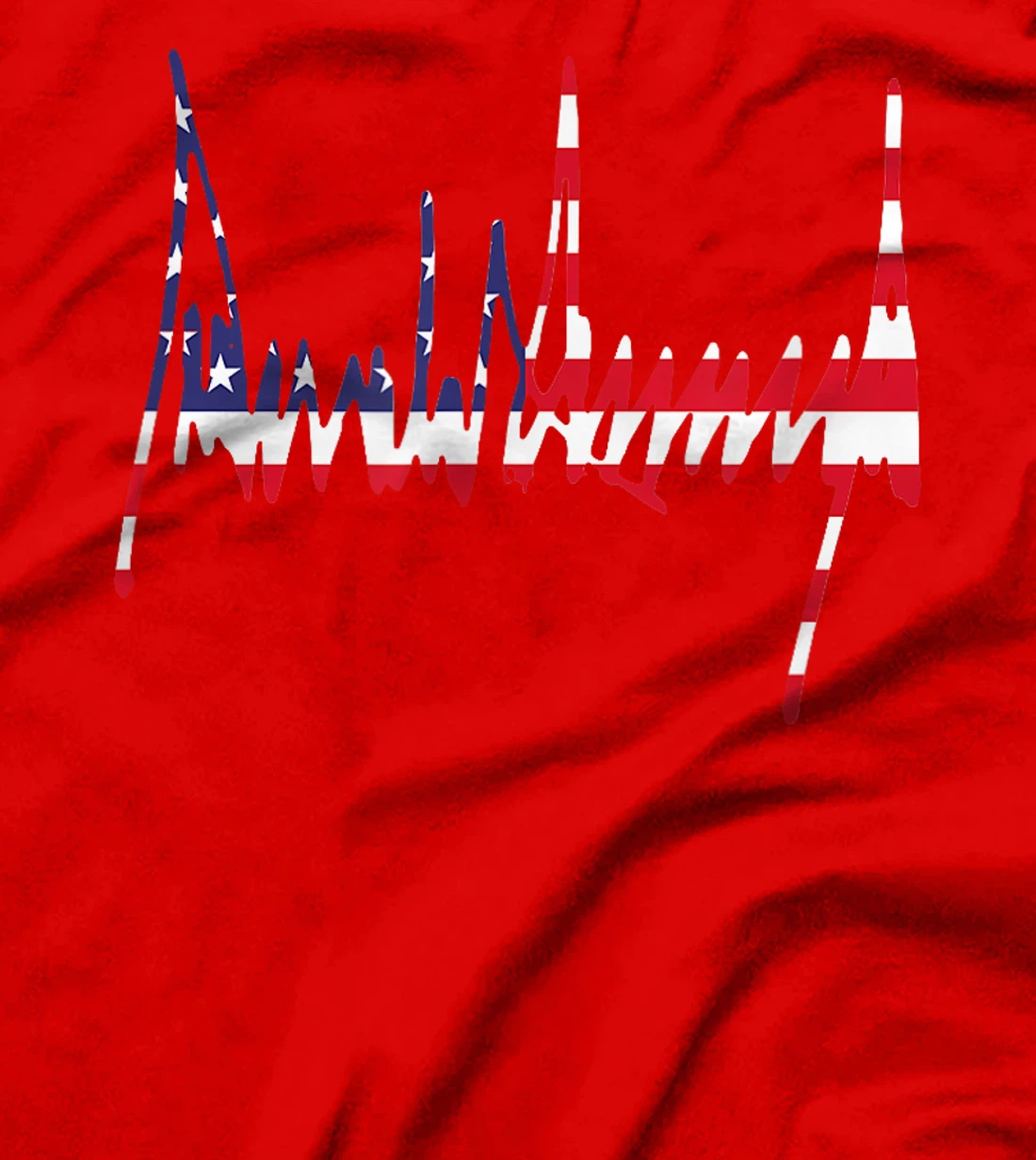 Trump Signature USA Flag Color 4th of July 2024 MAGA 45 47 T-Shirt