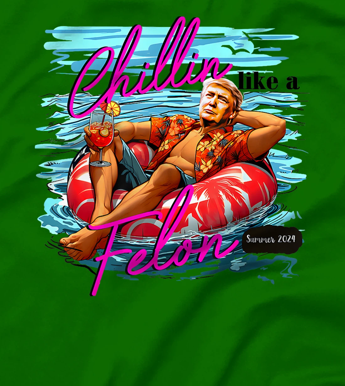 Trump Funny Chillin Like A Felon Trump 2024 Premium T-Shirt