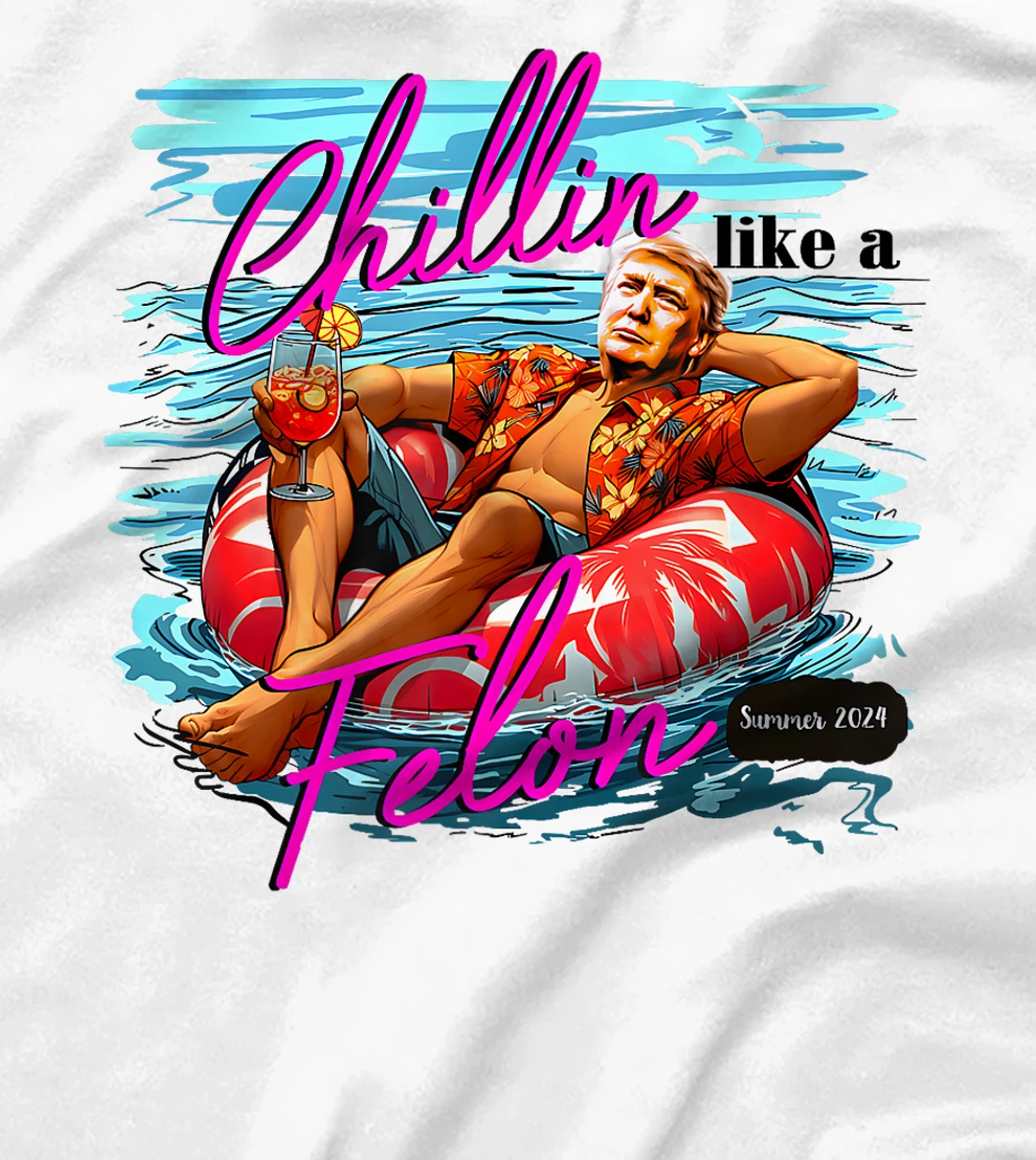 Trump Funny Chillin Like A Felon Trump 2024 Premium T-Shirt