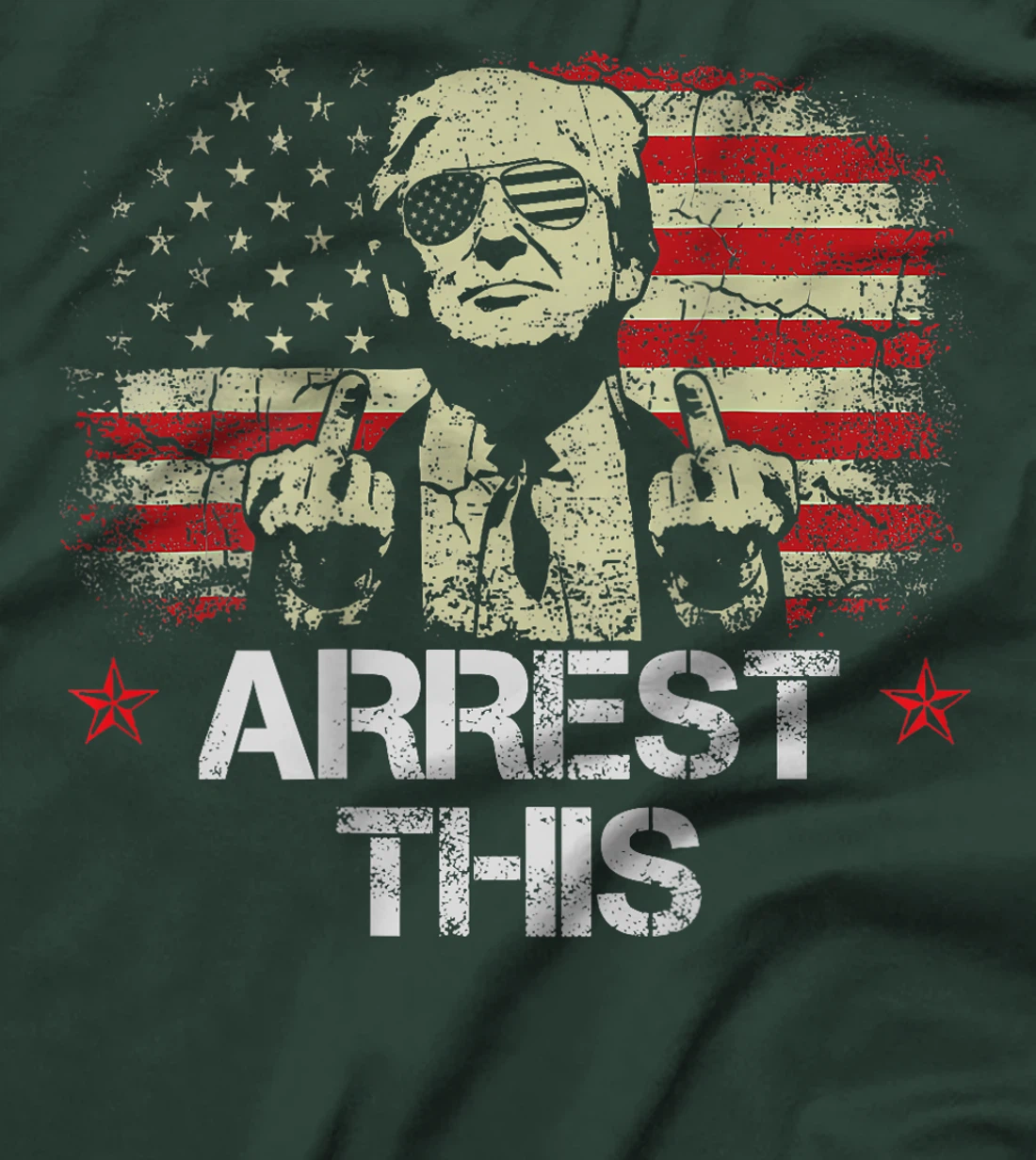 Trump Arrest This Funny Pro Trump 2024 (on Back) T-Shirt