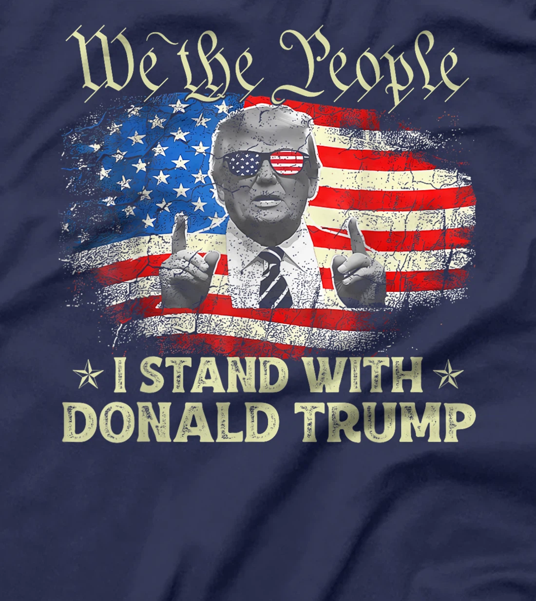 We The People I Stand With Donald Trump 2024 4th Of July T-Shirt