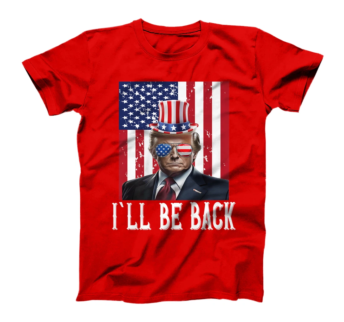 President Trump 2024 I'll Be Back Usa Flag America Premium T-Shirt