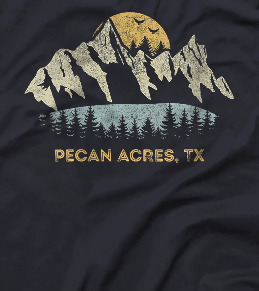 Womens Pecan Acres Texas Mountain Sunset Sunrise TX T-Shirt