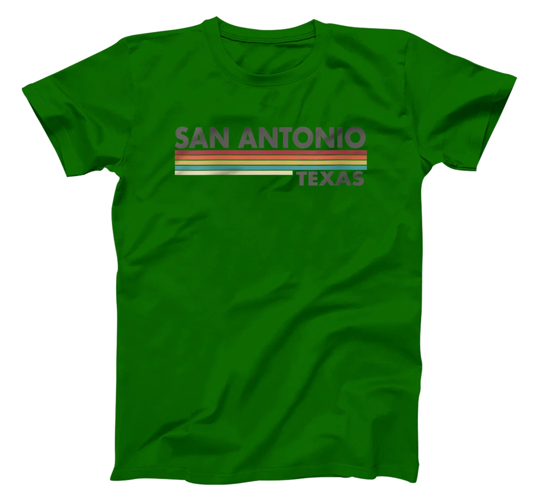 Womens San Antonio - Texas - Vintage / Retro Stripes - Classic T-Shirt