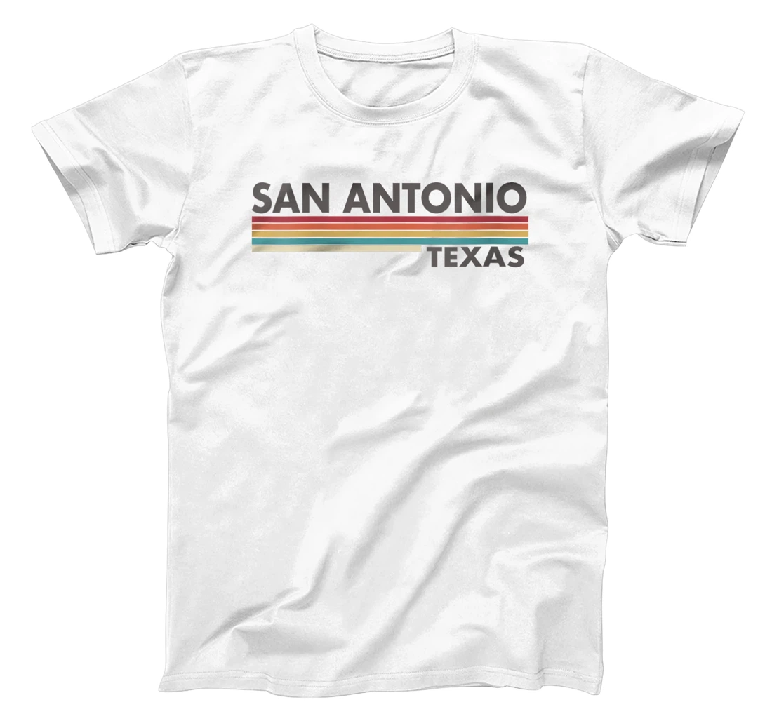 Womens San Antonio - Texas - Vintage / Retro Stripes - Classic T-Shirt