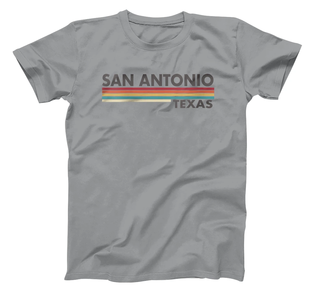 Womens San Antonio - Texas - Vintage / Retro Stripes - Classic T-Shirt