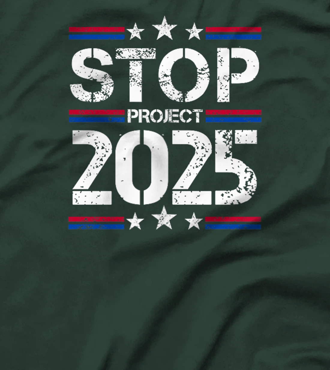 Stop project 2025 American flag Anti trump biden supporter T-Shirt