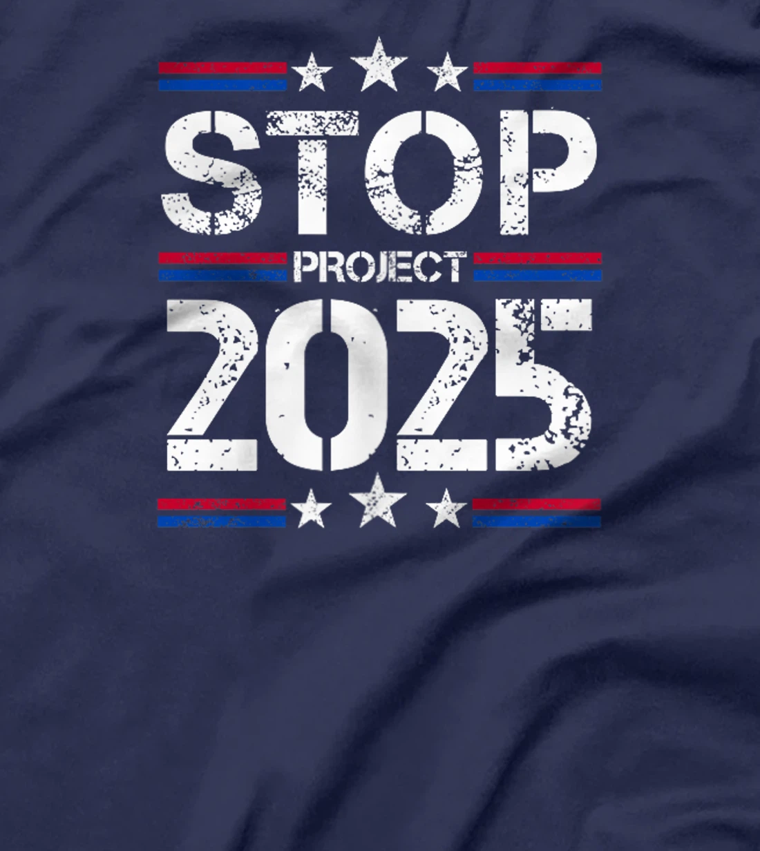 Stop project 2025 American flag Anti trump biden supporter T-Shirt