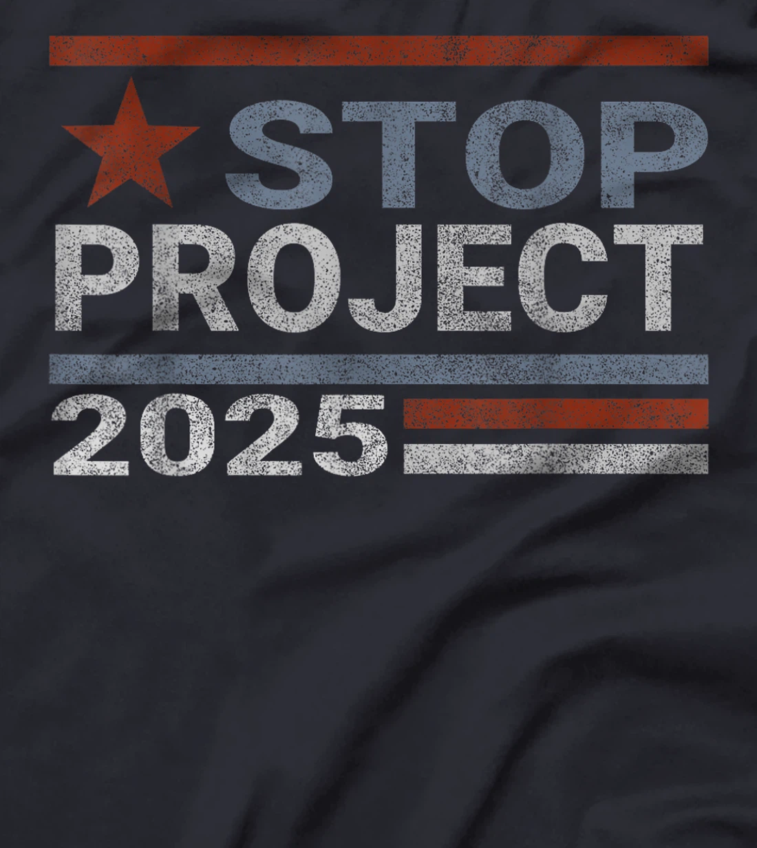 Stop project 2025 American flag Anti trump biden supporter T-Shirt