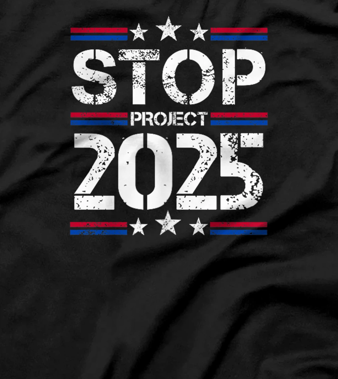 Stop project 2025 American flag Anti trump biden supporter T-Shirt