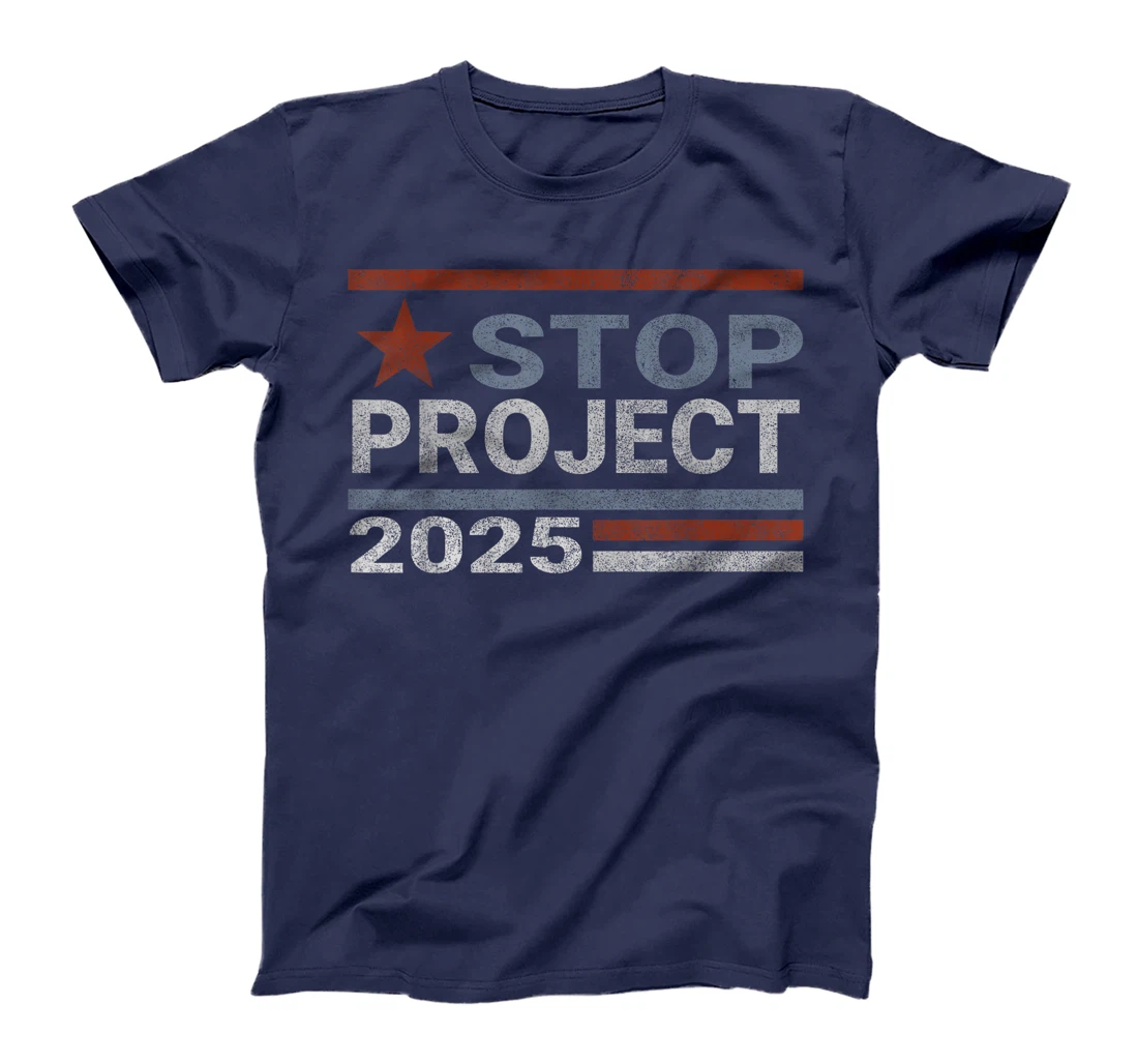 Stop project 2025 American flag Anti trump biden supporter T-Shirt