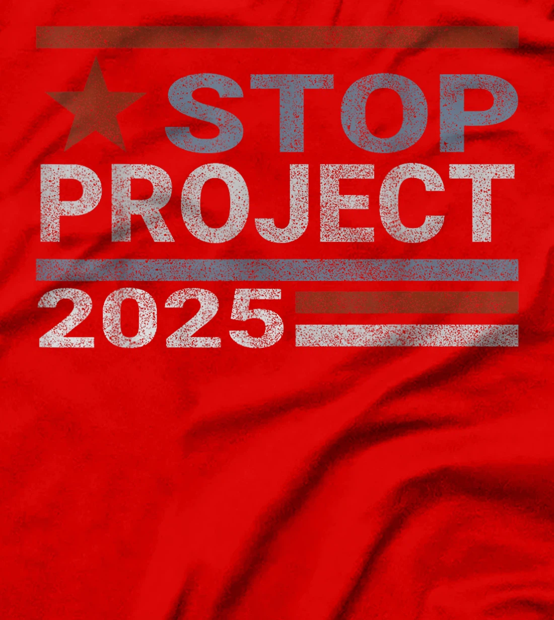 Stop project 2025 American flag Anti trump biden supporter T-Shirt