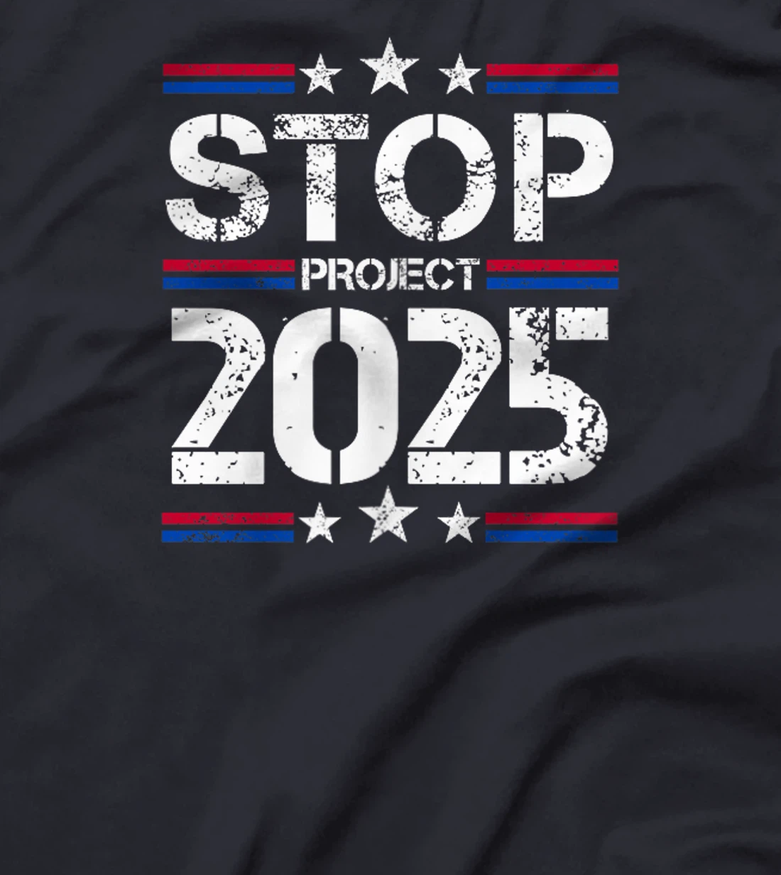 Stop project 2025 American flag Anti trump biden supporter T-Shirt