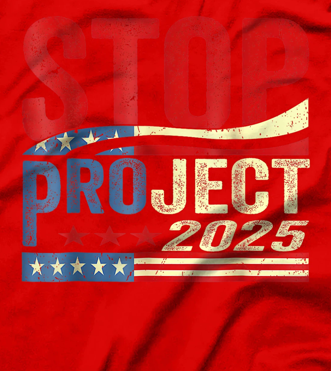 Stop project 2025 American flag Anti trump biden supporter T-Shirt