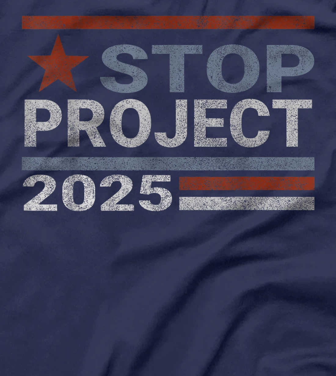 Stop project 2025 American flag Anti trump biden supporter T-Shirt
