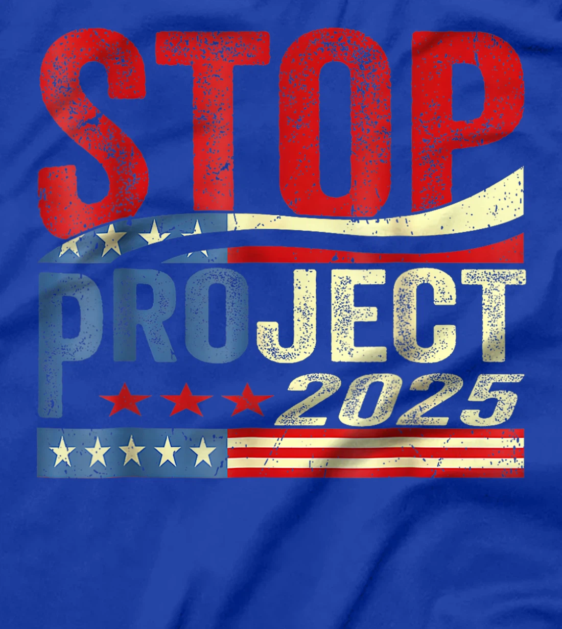 Stop project 2025 American flag Anti trump biden supporter T-Shirt
