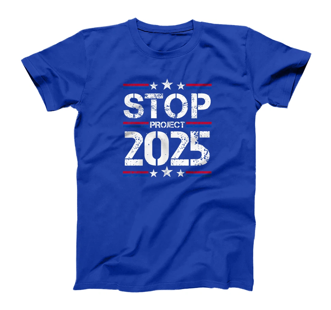 Stop project 2025 American flag Anti trump biden supporter T-Shirt