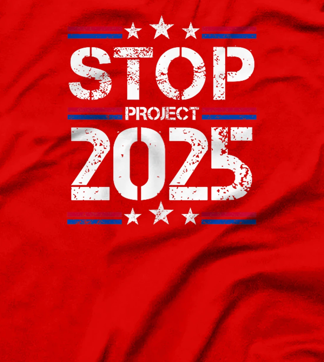 Stop project 2025 American flag Anti trump biden supporter T-Shirt