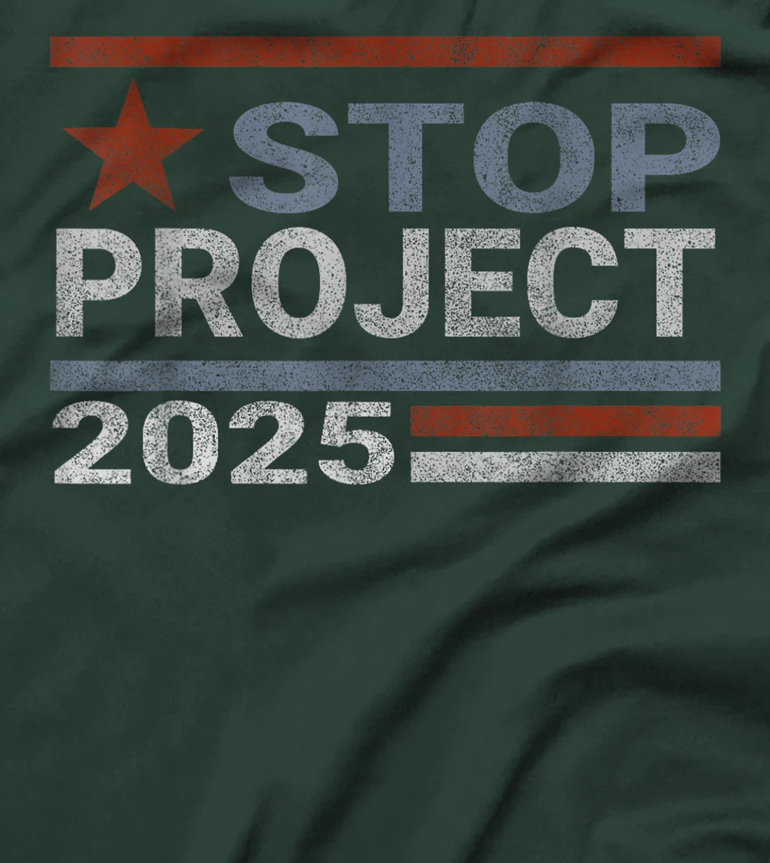 Stop project 2025 American flag Anti trump biden supporter T-Shirt