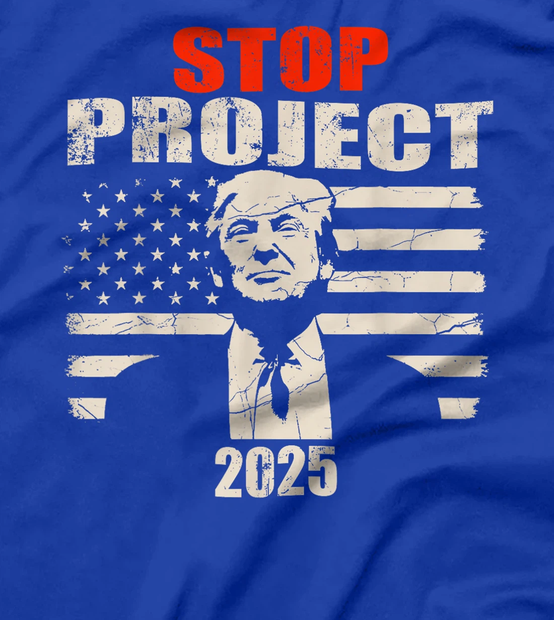 Stop project 2025 American flag Anti trump biden supporter T-Shirt