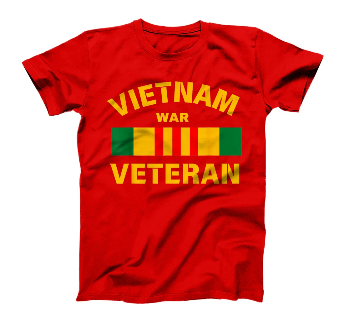 Womens Vietnam Veteran United States Soldier Military Veterans Flag T-Shirt