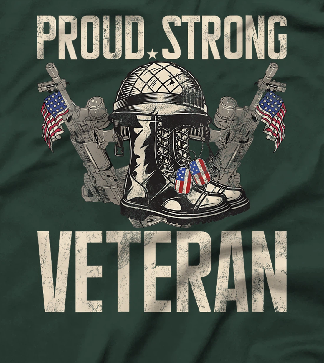 Womens Proud Strong Veteran T-Shirt