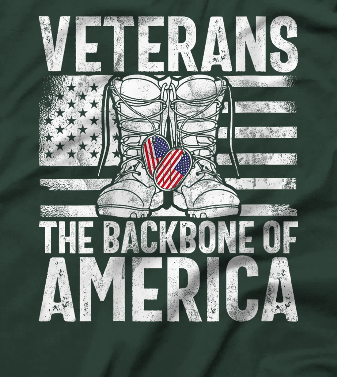Womens Veterans The Backbone of America Veteran T-Shirt