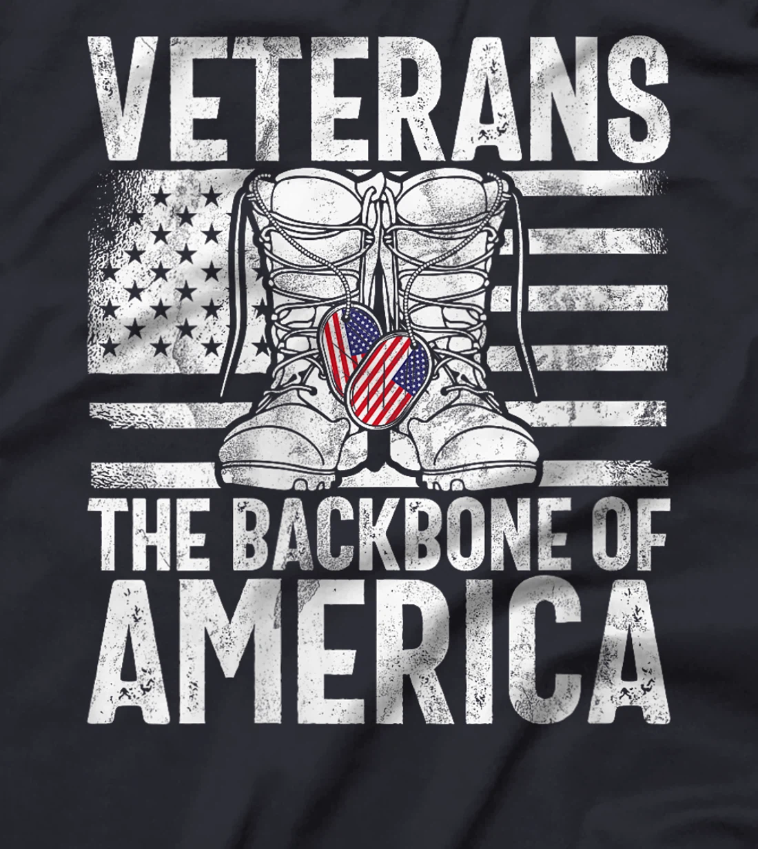 Womens Veterans The Backbone of America Veteran T-Shirt