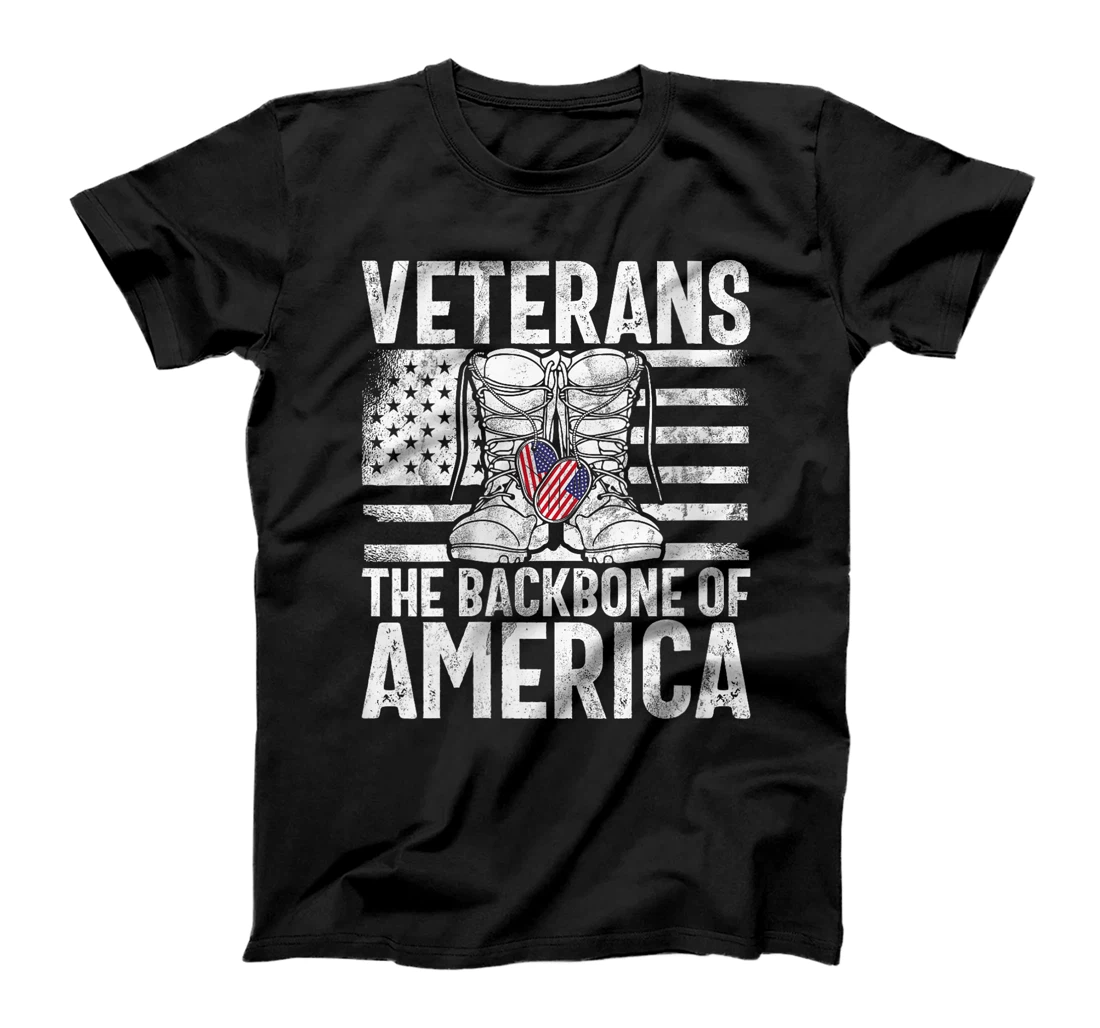 Womens Veterans The Backbone of America Veteran T-Shirt