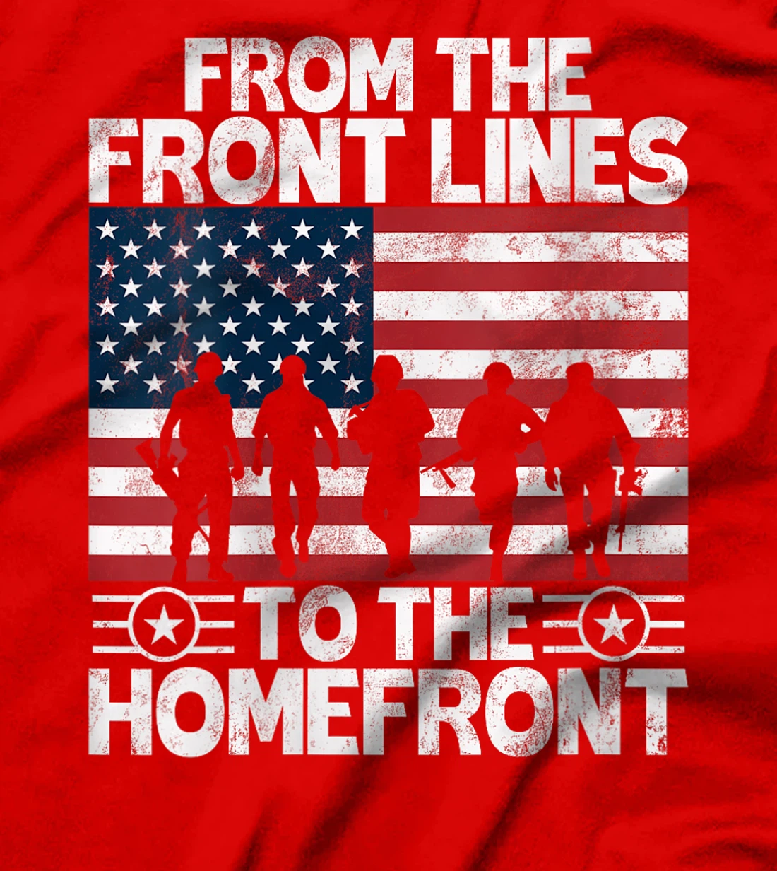 Womens From the Front Lines to the Homefront Veteran T-Shirt