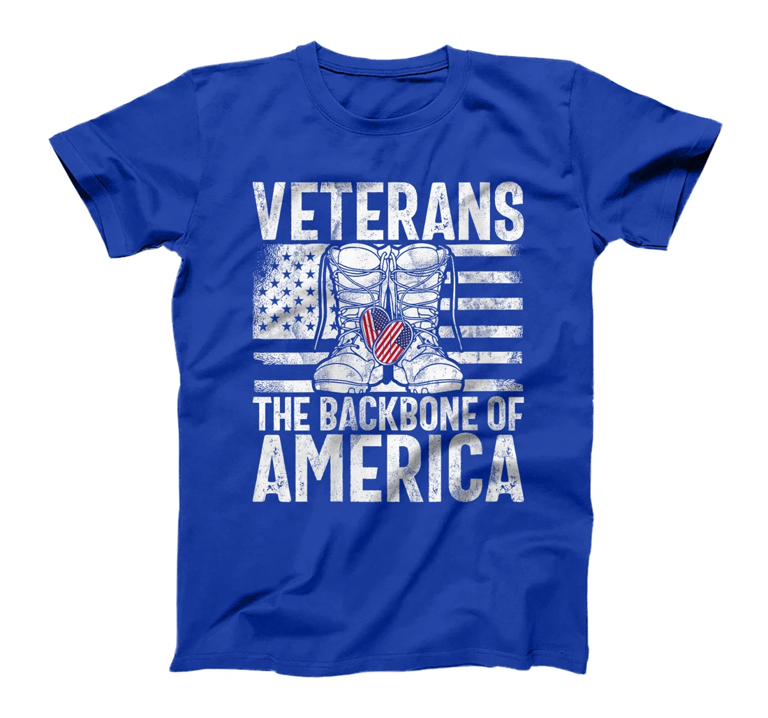 Womens Veterans The Backbone of America Veteran T-Shirt