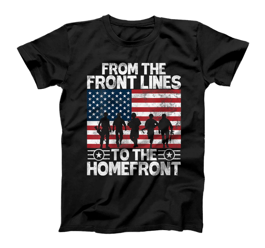 Womens From the Front Lines to the Homefront Veteran T-Shirt