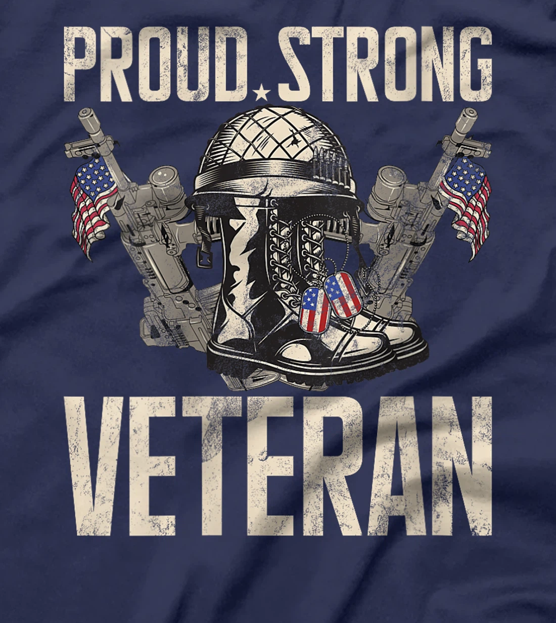 Womens Proud Strong Veteran T-Shirt