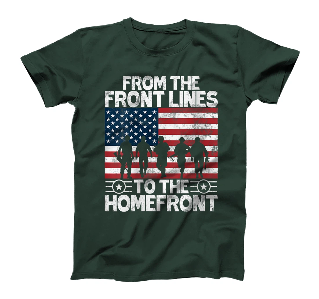 Womens From the Front Lines to the Homefront Veteran T-Shirt