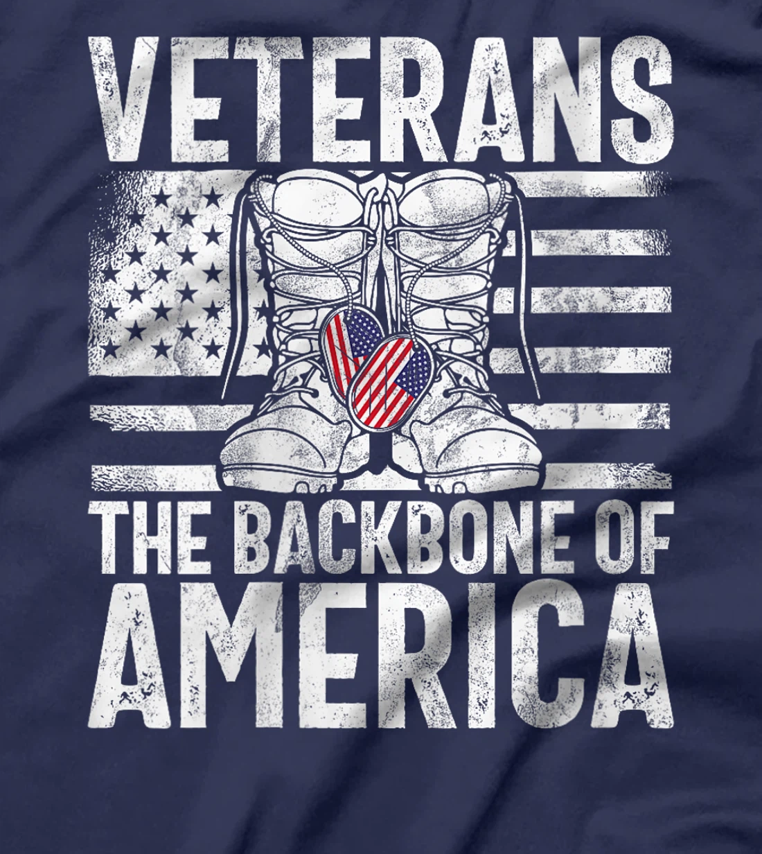 Womens Veterans The Backbone of America Veteran T-Shirt