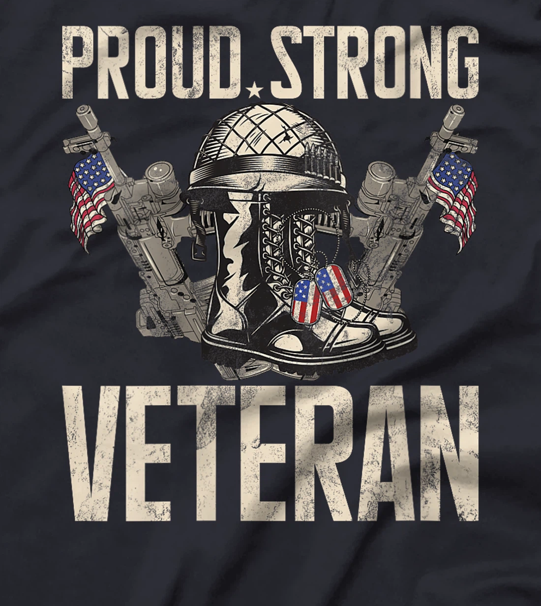 Womens Proud Strong Veteran T-Shirt