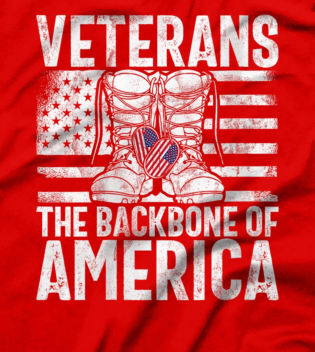 Womens Veterans The Backbone of America Veteran T-Shirt