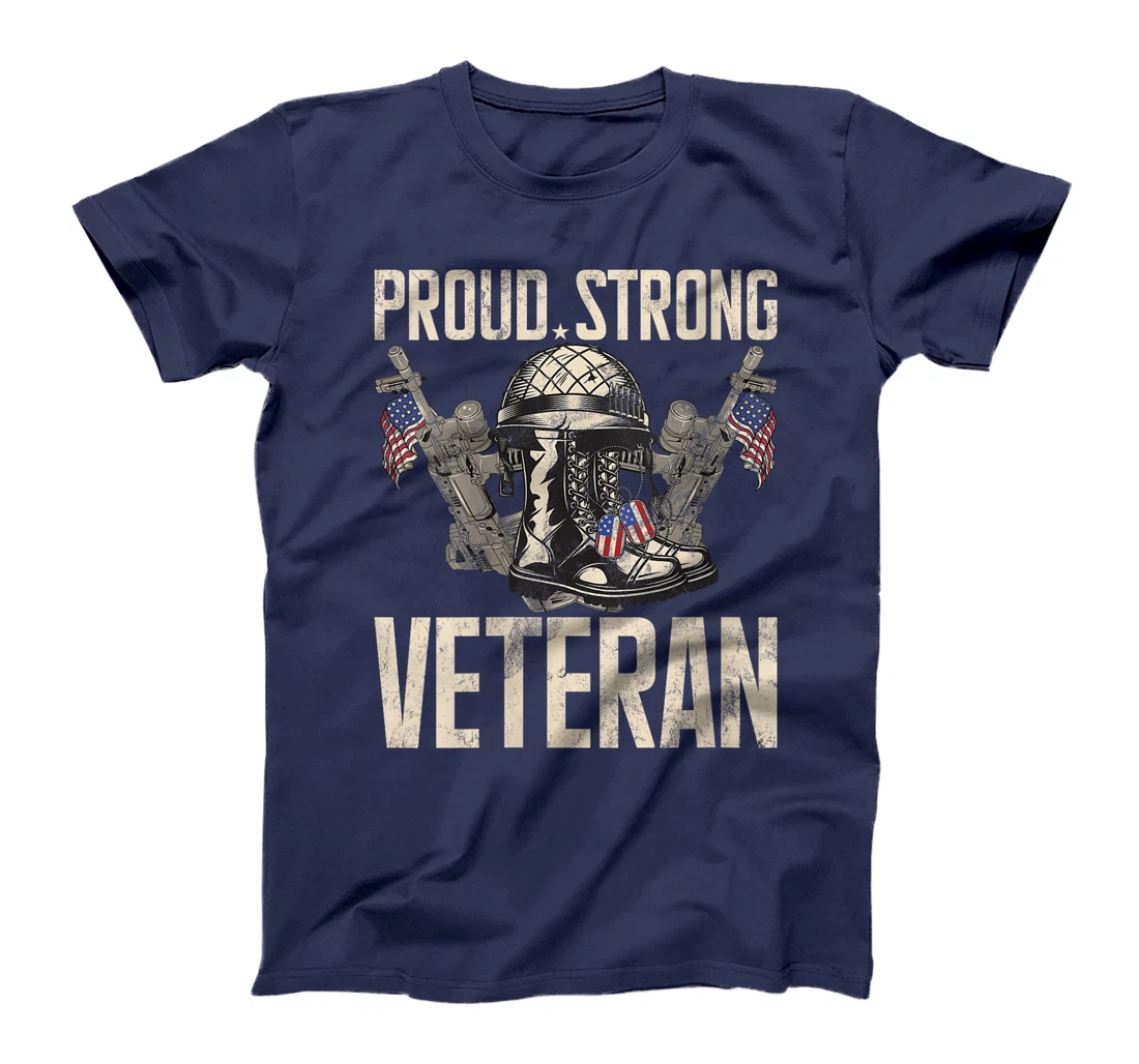 Womens Proud Strong Veteran T-Shirt