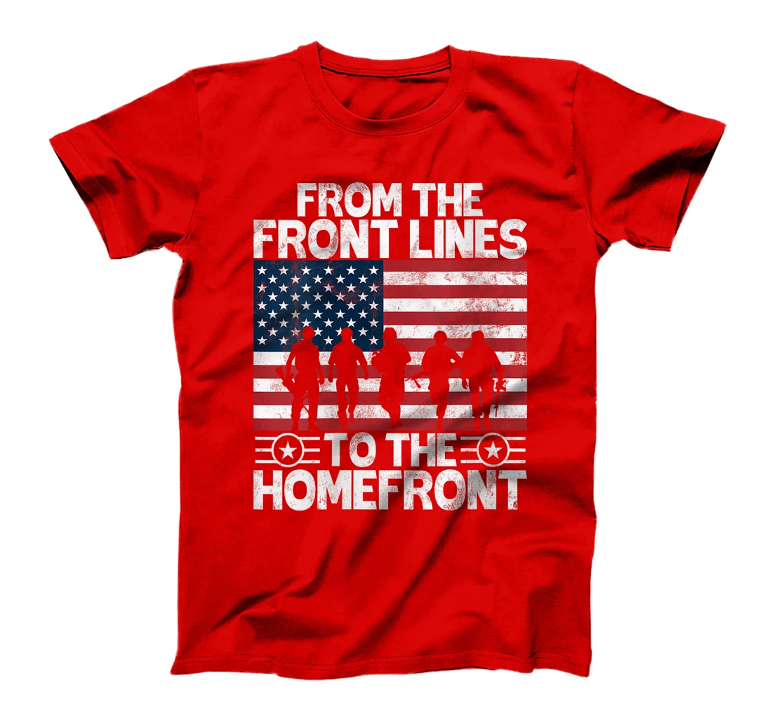 Womens From the Front Lines to the Homefront Veteran T-Shirt