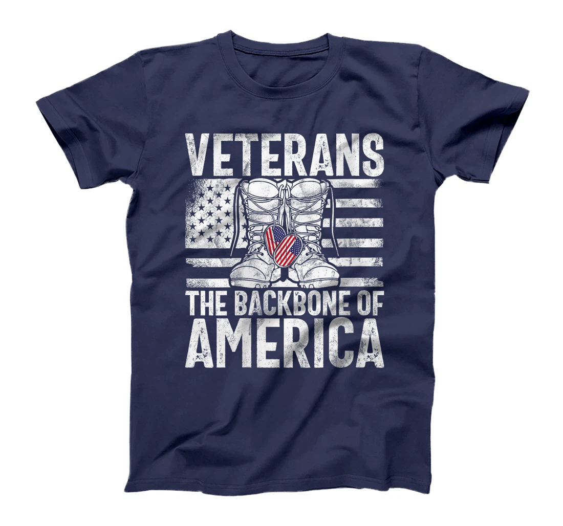 Womens Veterans The Backbone of America Veteran T-Shirt