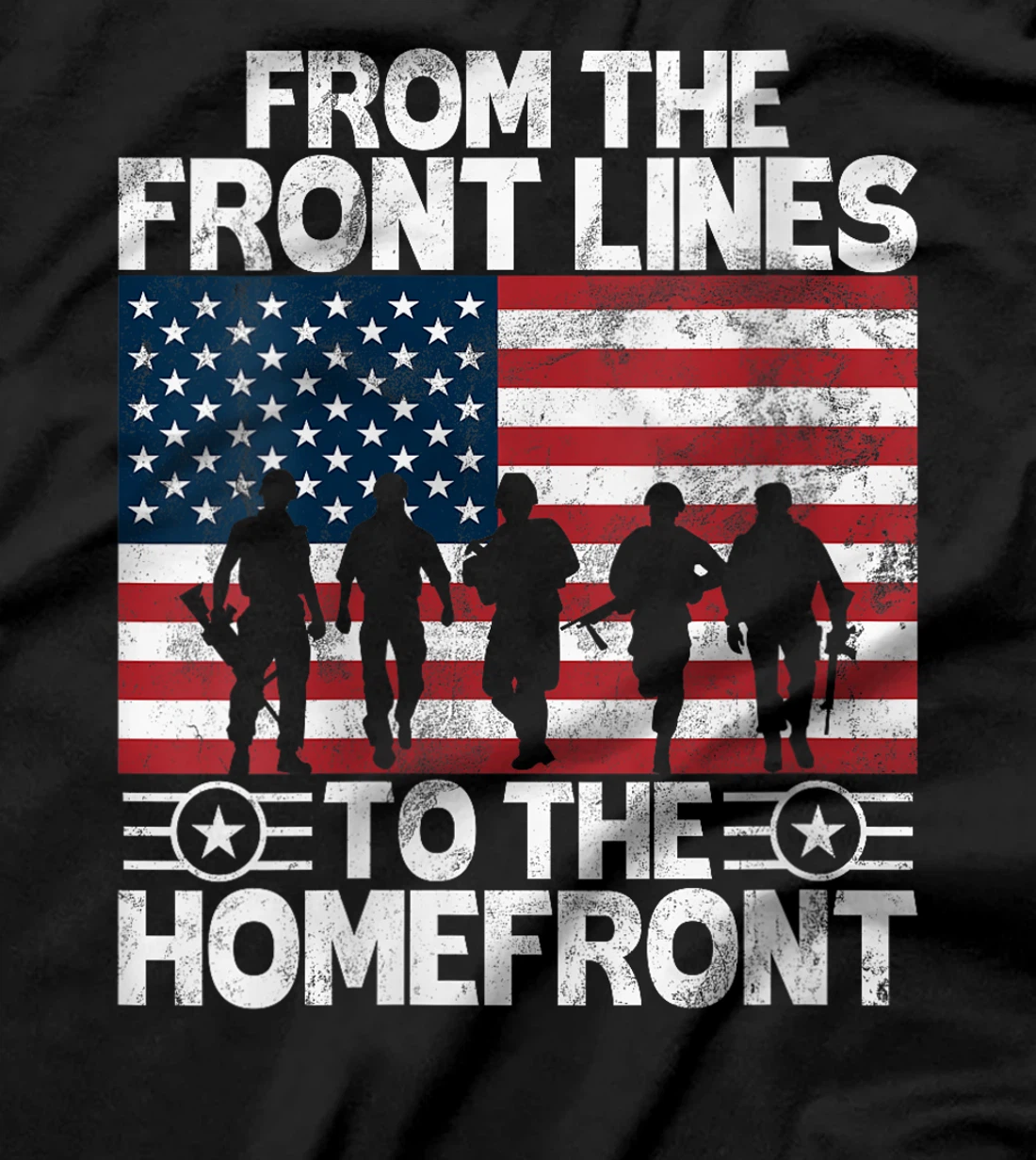 Womens From the Front Lines to the Homefront Veteran T-Shirt