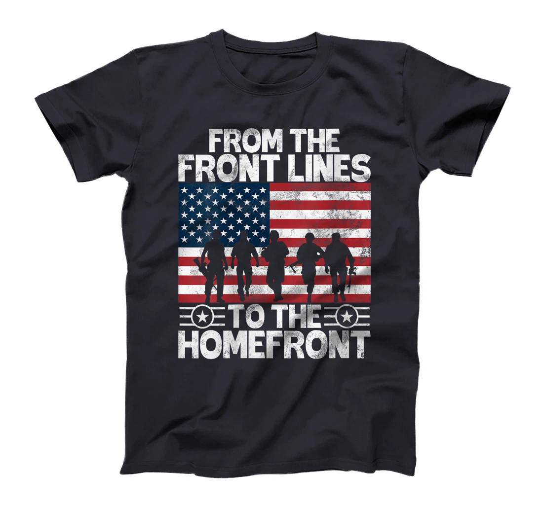 Womens From the Front Lines to the Homefront Veteran T-Shirt