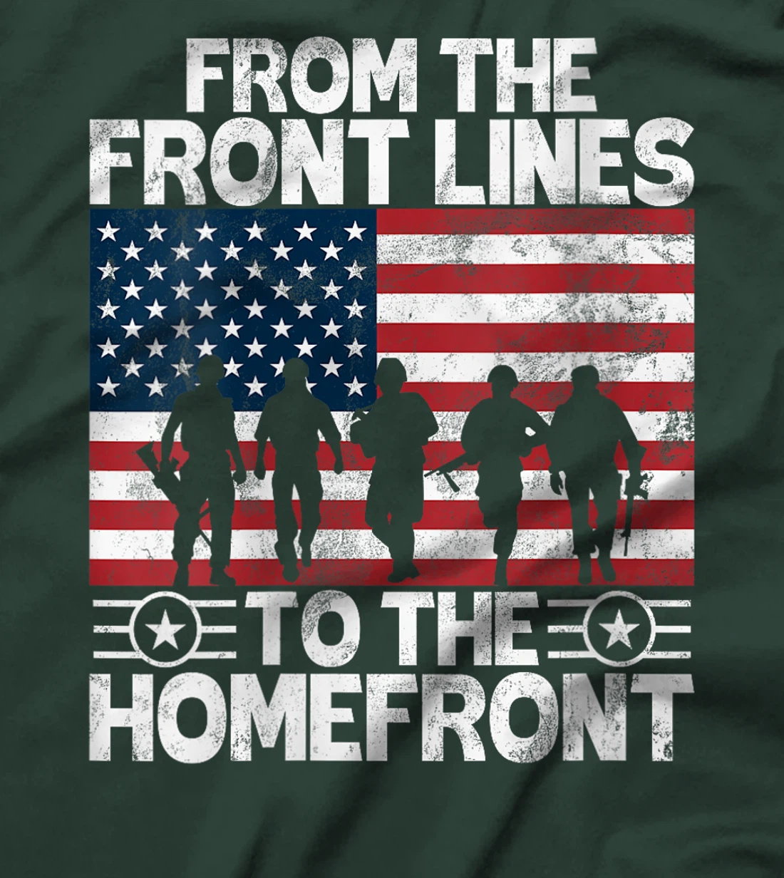 Womens From the Front Lines to the Homefront Veteran T-Shirt