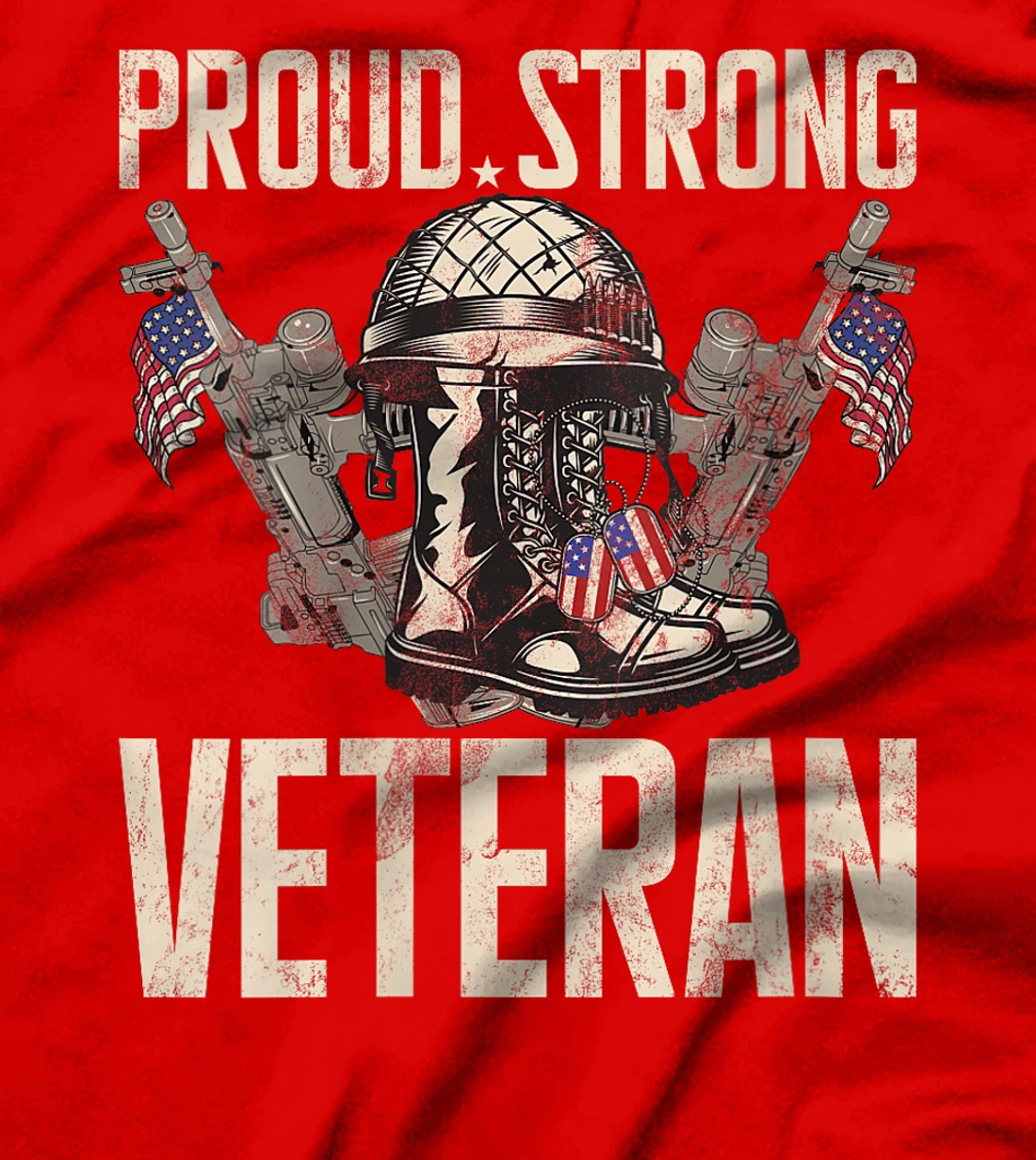 Womens Proud Strong Veteran T-Shirt