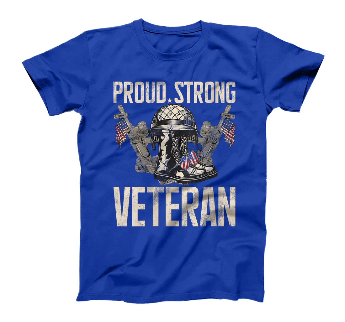 Womens Proud Strong Veteran T-Shirt