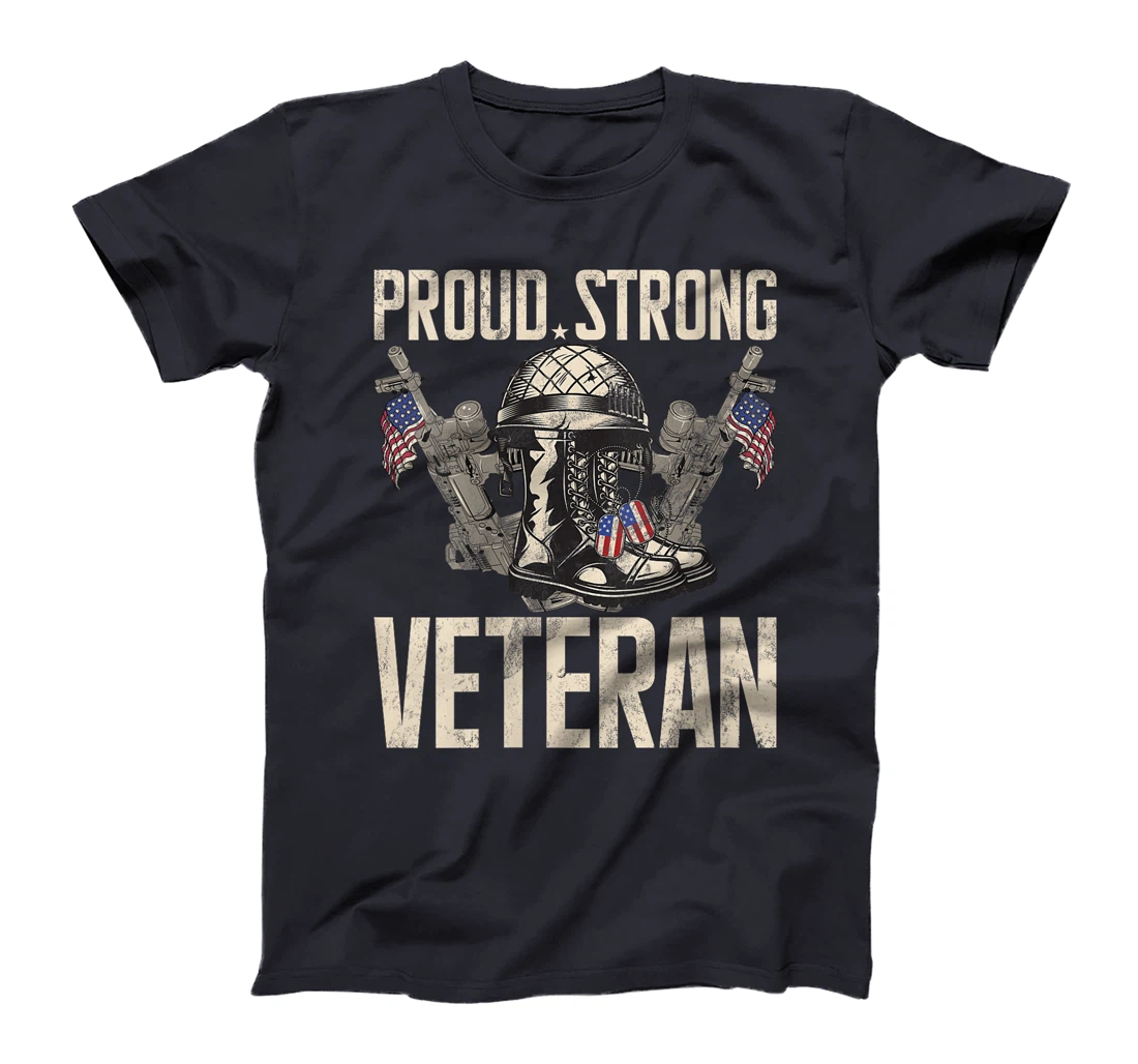 Womens Proud Strong Veteran T-Shirt