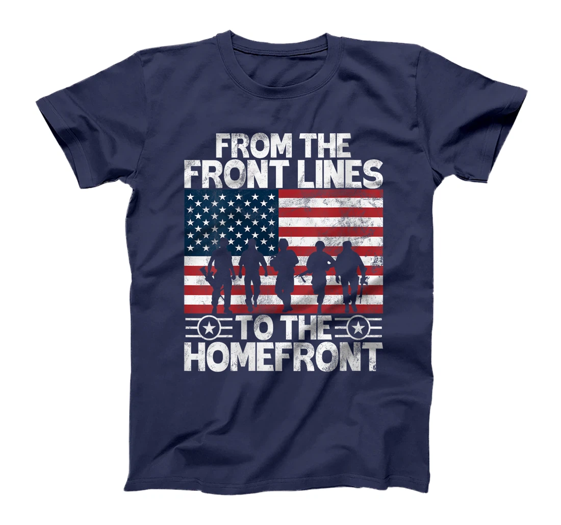 Womens From the Front Lines to the Homefront Veteran T-Shirt