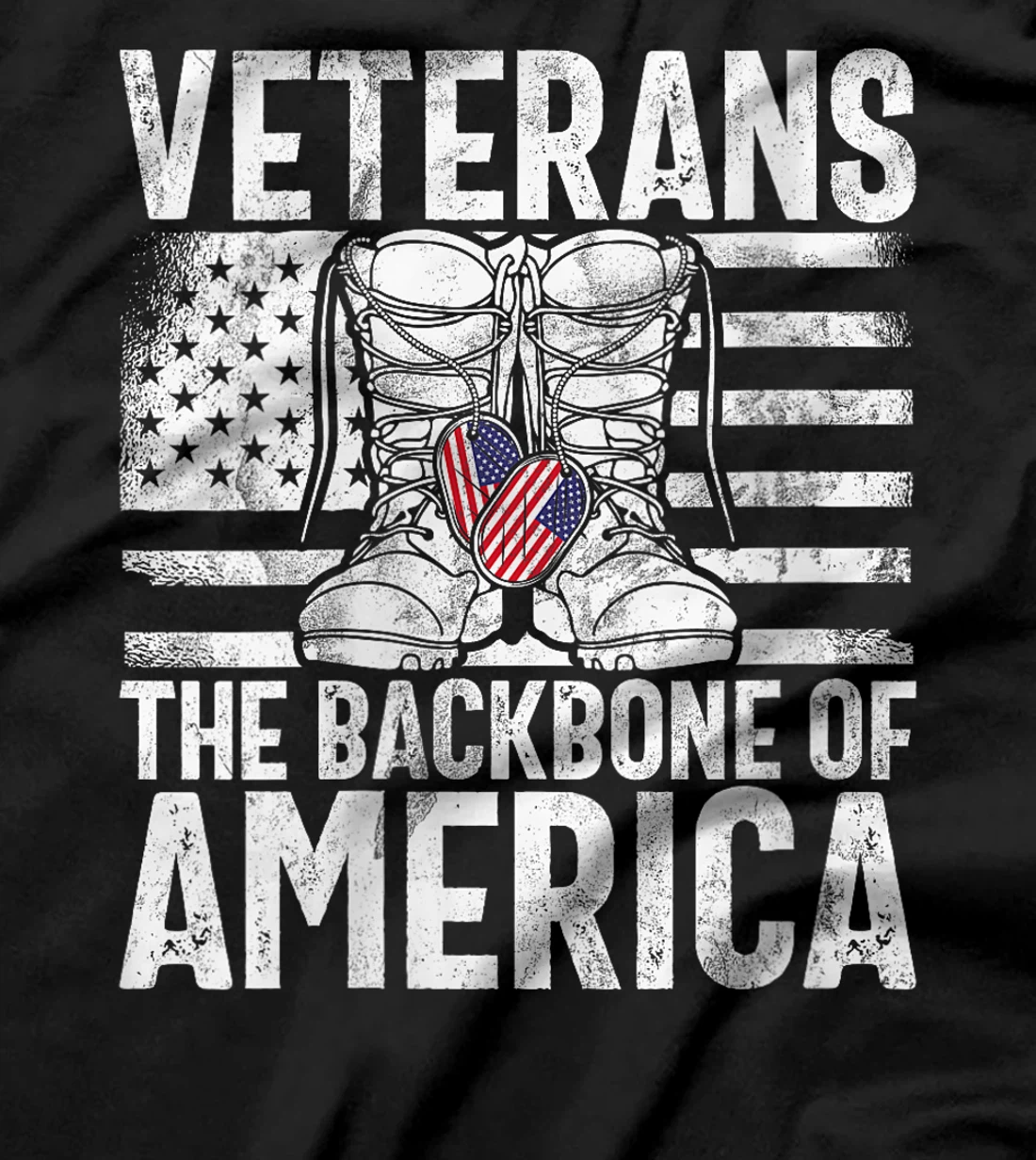 Womens Veterans The Backbone of America Veteran T-Shirt